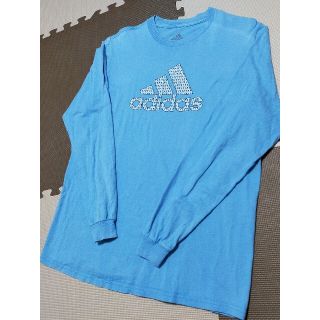 アディダス(adidas)の☆ATS-838 アディダス 長袖Tシャツ 水色 サイズ XL(Tシャツ/カットソー(七分/長袖))