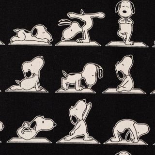 スヌーピー(SNOOPY)の可愛いスヌーピー♛ヨーガ♡デニム生地(生地/糸)