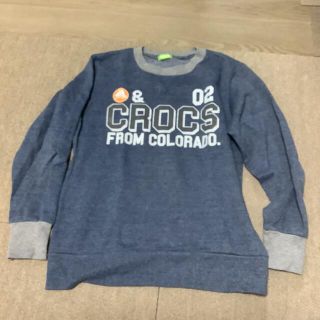 クロックス(crocs)の最終値下げ　クロックス　裏起毛　スウェット　160 トレーナー　秋　冬　ネイビー(Tシャツ/カットソー)