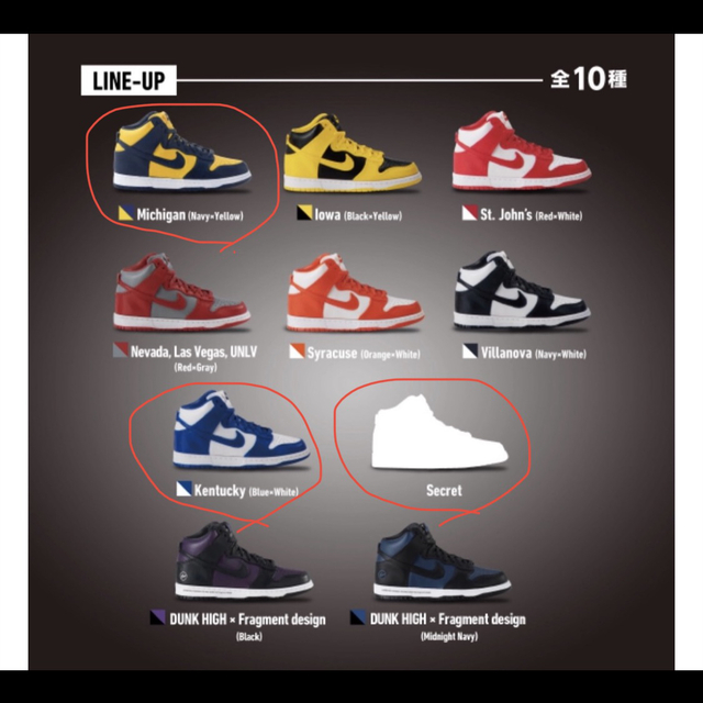 BANDAI(バンダイ)のNIKE DUNK HIGH miniature collection 3種類 エンタメ/ホビーのフィギュア(その他)の商品写真