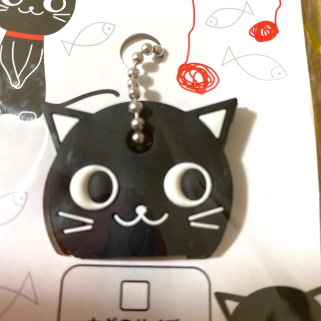 猫　キーキャップ　黒猫 レディースのファッション小物(キーケース)の商品写真