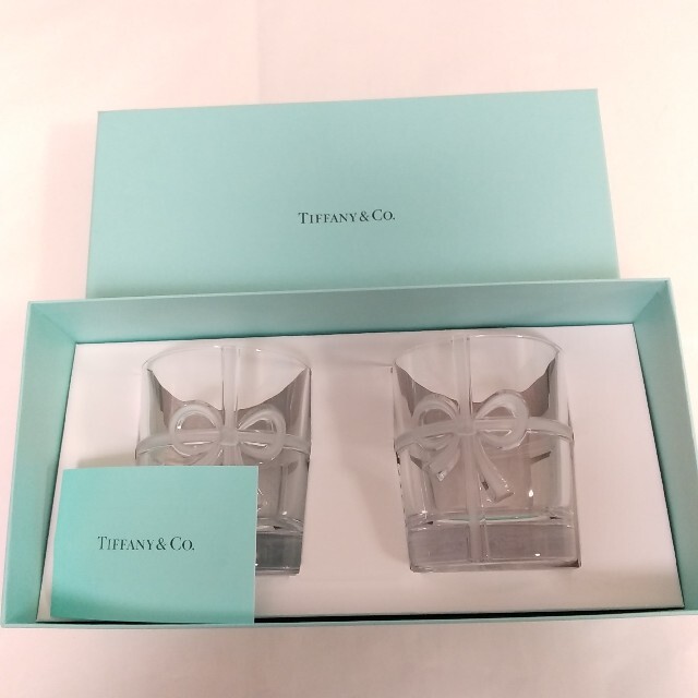 ティファニー TIFFANY&Co ボウ グラス セット ペアグラス