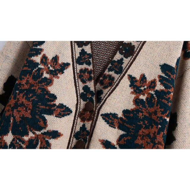 花柄 フラワー ジャガード ニット カーディガン セーター ZARA GU レディースのトップス(ニット/セーター)の商品写真
