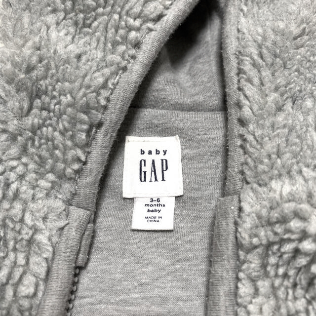 babyGAP(ベビーギャップ)の【babyGAP】くま耳もこもこカバーオール【防寒】 キッズ/ベビー/マタニティのベビー服(~85cm)(ジャケット/コート)の商品写真