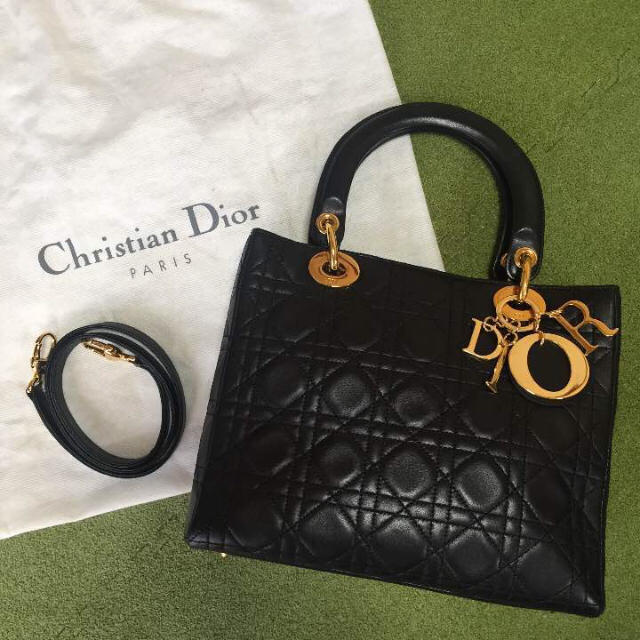 超美品★Christian Dior レディディオール　カナージュ　ハンドバッグ