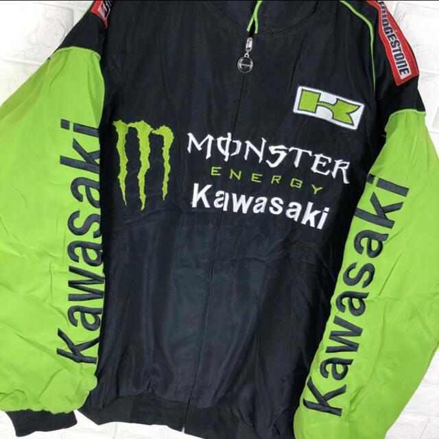 カワサキ(カワサキ)のモンスターエナジー　レーシングジャケット　古着 メンズのジャケット/アウター(ブルゾン)の商品写真