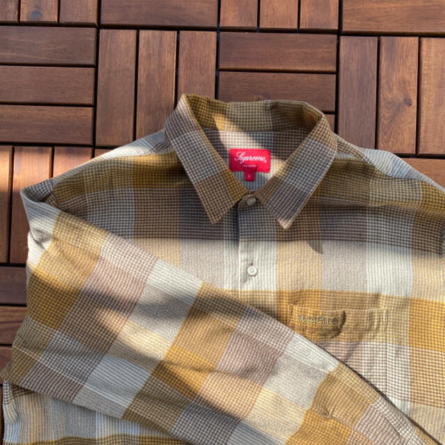 M Supreme Plaid Flannel Shirt Olive 茶色