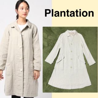 Plantation - プランテーション コットン リネン ツイル コート M