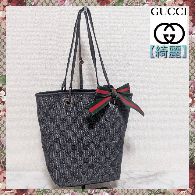 Gucci(グッチ)の【綺麗】GUCCI グッチ トートバッグ GGキャンバス ブラック レディースのバッグ(トートバッグ)の商品写真