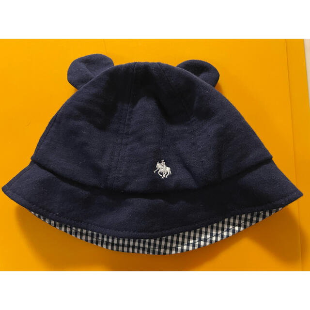 POLO RALPH LAUREN(ポロラルフローレン)のポロベビー クマ耳 ネイビー キッズ/ベビー/マタニティのこども用ファッション小物(帽子)の商品写真