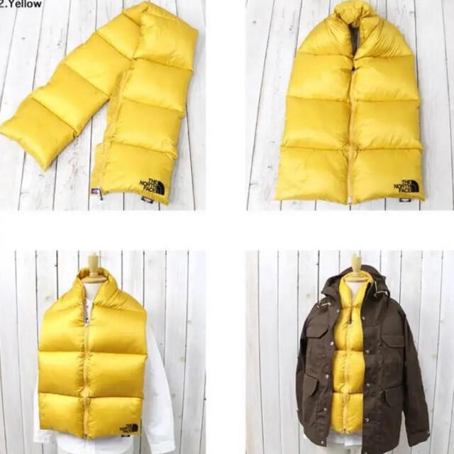 THE NORTH FACE ダウンマフラー(イエロー)