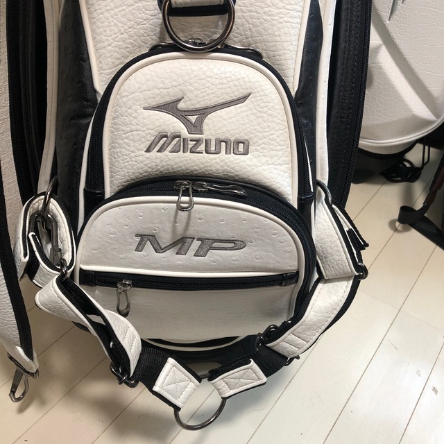 MIZUNO(ミズノ)のキャディバッグ MP TOUR STYLE(9.5型/ホワイト×ブラック) スポーツ/アウトドアのゴルフ(バッグ)の商品写真