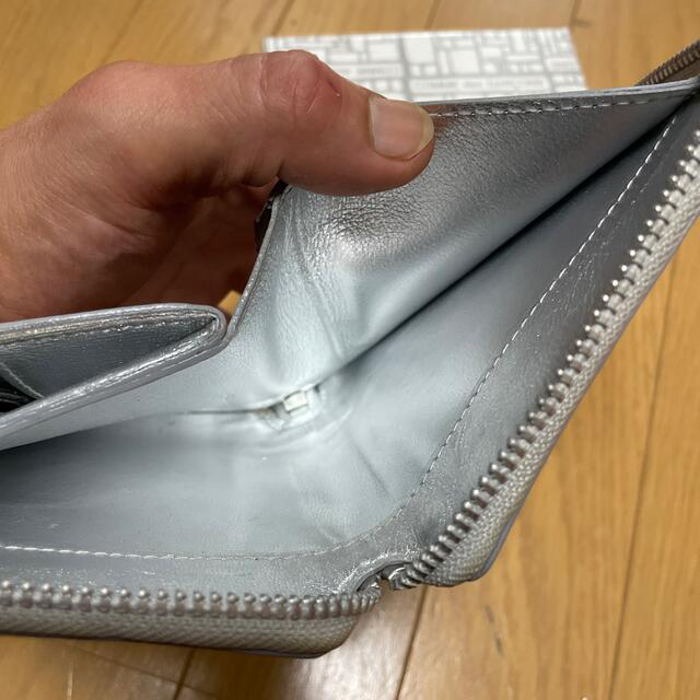 COMME des GARCONS - コムデギャルソン財布2つ折りシルバー色美品の