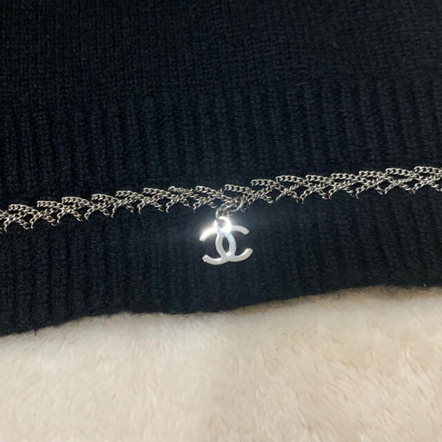 CHANEL ♡可愛い ココマーク&チェーンが素敵なカシミアマフラー