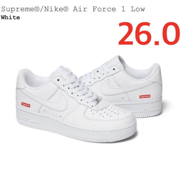 Supreme Nike Air Force 1 Low White 26.0