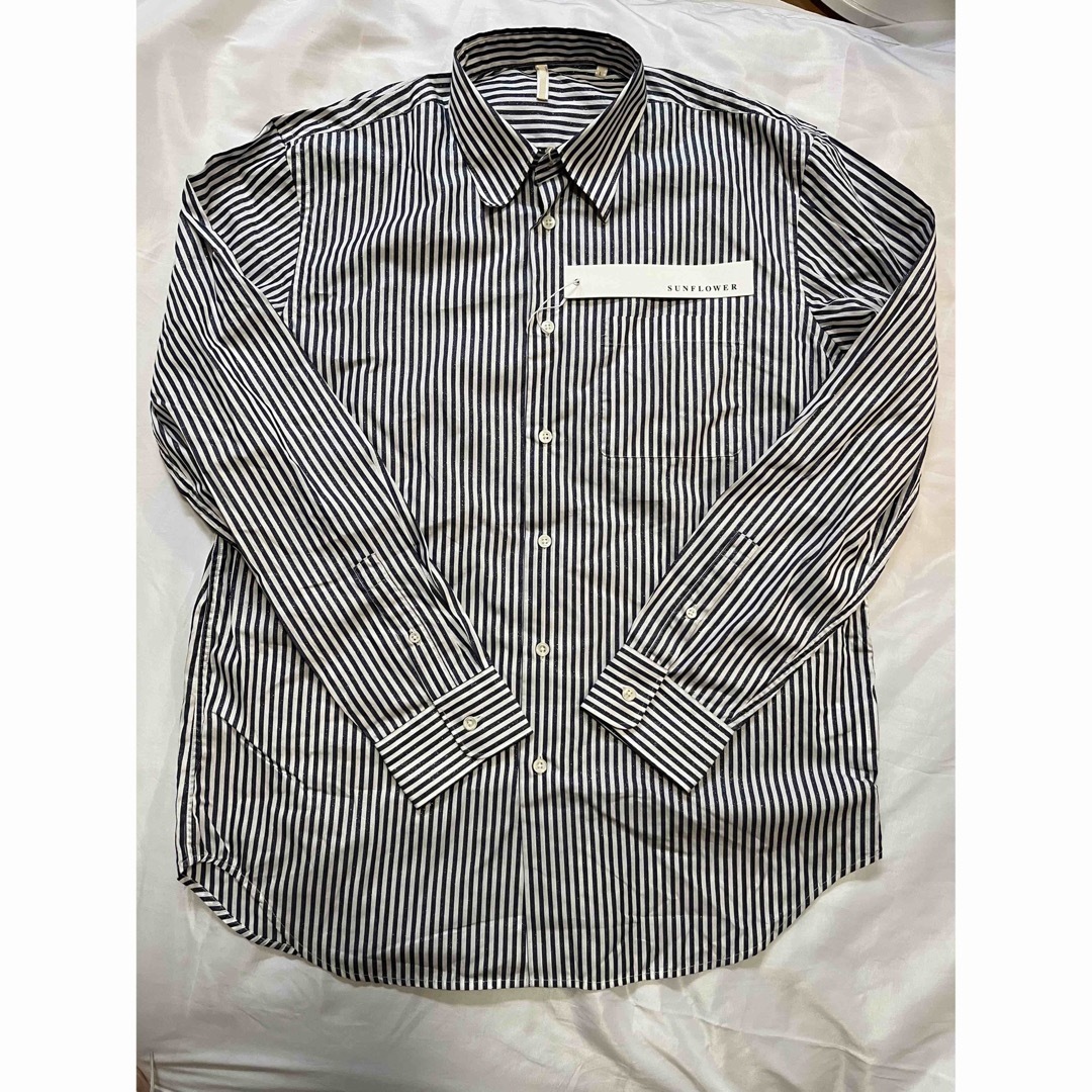 Maison Martin Margiela(マルタンマルジェラ)の新品　  SUNFLOWER ADRIAN SHIRT Stripe Blue  メンズのトップス(シャツ)の商品写真