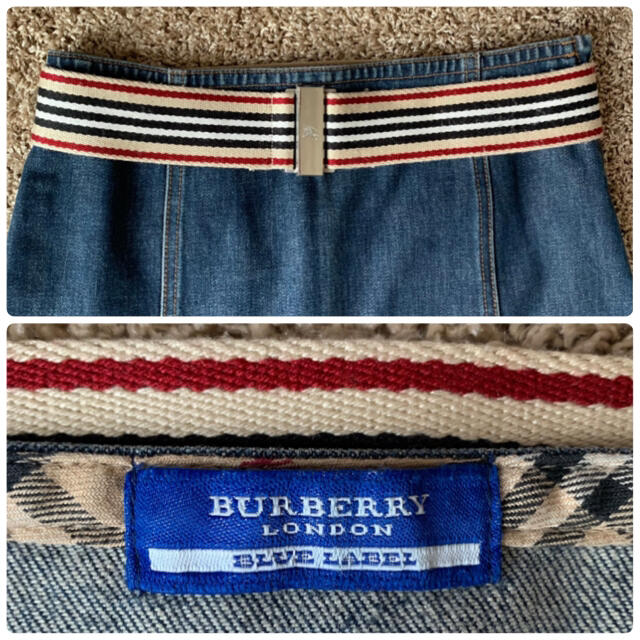 BURBERRY BLUE LABEL(バーバリーブルーレーベル)の【かっちゃま様専用】バーバリーブルーレーベル　デニムスカート ひざ丈スカート レディースのスカート(ひざ丈スカート)の商品写真