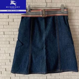 バーバリーブルーレーベル(BURBERRY BLUE LABEL)の【かっちゃま様専用】バーバリーブルーレーベル　デニムスカート ひざ丈スカート(ひざ丈スカート)