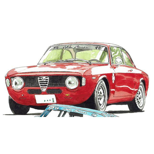 Alfa Romeo(アルファロメオ)のGC-004アルファロメオ限定版画サイン有額装済作家平右ヱ門 エンタメ/ホビーの美術品/アンティーク(版画)の商品写真