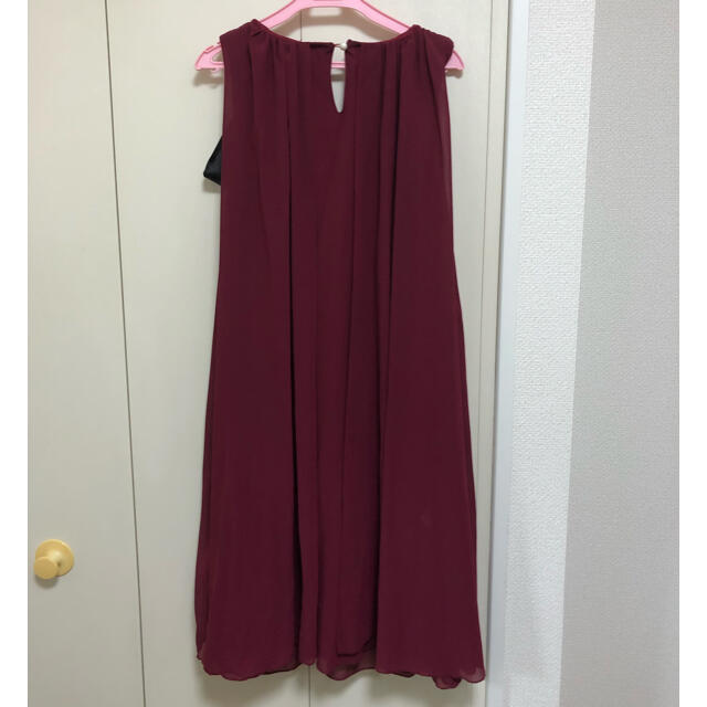 ワインレッドパーティドレス レディースのフォーマル/ドレス(ミディアムドレス)の商品写真