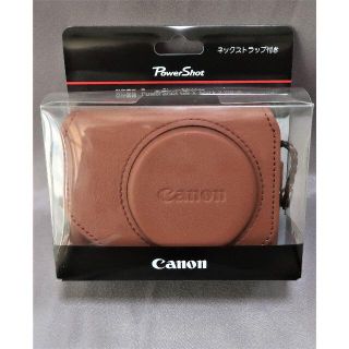 キヤノン(Canon)のCanon 純正本革カメラケース　    未使用品　ネックストラップ付(ケース/バッグ)