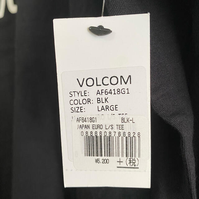 volcom(ボルコム)の新品未使用　VOLCOM ロンT 黒　ブラック メンズのトップス(Tシャツ/カットソー(七分/長袖))の商品写真