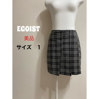 エゴイスト(EGOIST)の【美品】EGOIST サイドプリーツチェックミニスカート(ミニスカート)