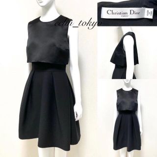 黒タタキSL/朱天黒 レア Christian Dior デザイン フレア ワンピース