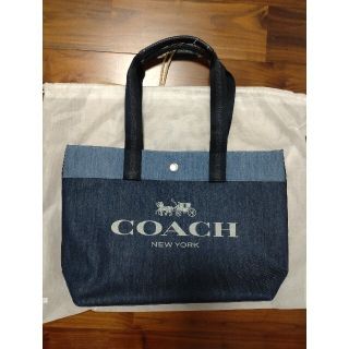 【新品未使用】COACHデニムトートバッグ　ペンギン