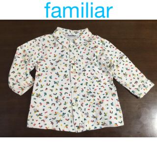 ファミリア(familiar)の美品　ファミリア　綿100% ボタンシャツ　ブロック柄　フォーマル (ドレス/フォーマル)