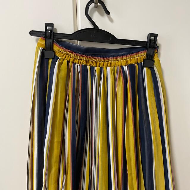archives(アルシーヴ)のマルチストライププリーツスカート レディースのスカート(ロングスカート)の商品写真
