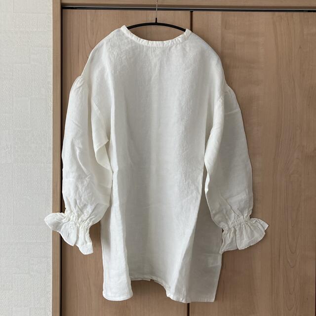 リネン近江晒しラッフル袖2wayブラウス ネストローブ