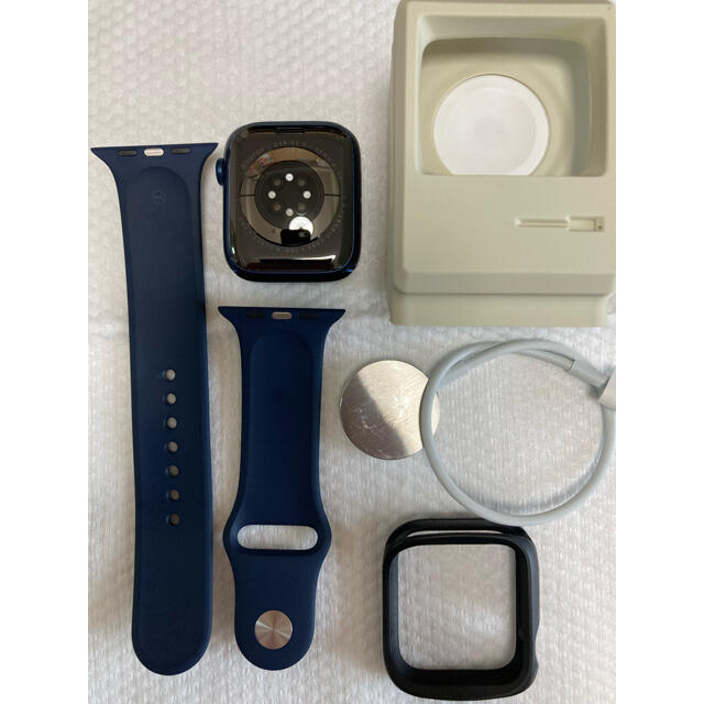 アップル Apple Watch 6 44mm ブルーアルミニウムケース ディー有フィットネス機器ジム