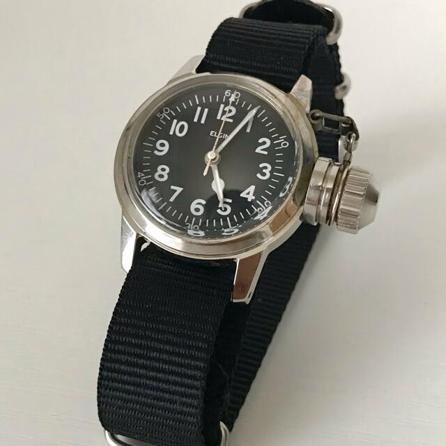 WW2 エルジン ELGIN ミリタリー USN  黒　軍　手巻き