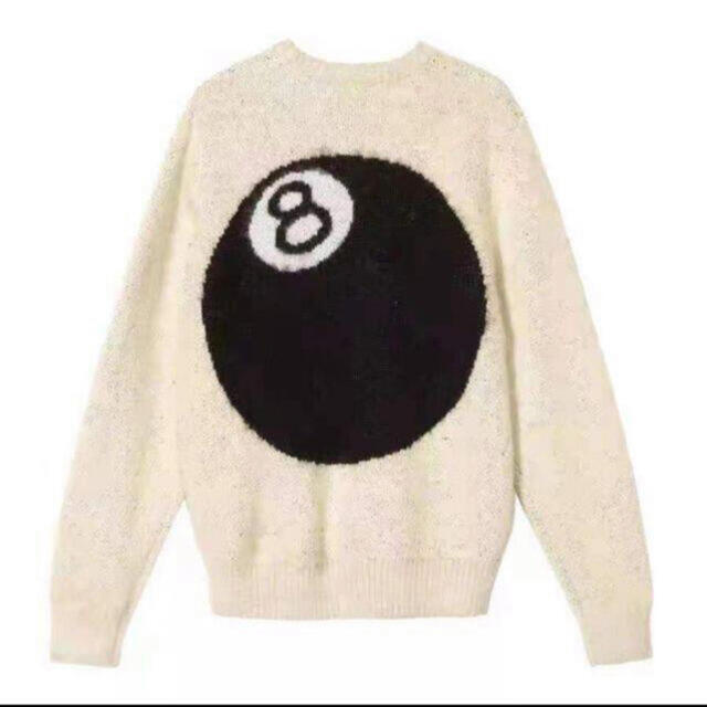 stussy sweater ビリヤード　8ball ニット22aw