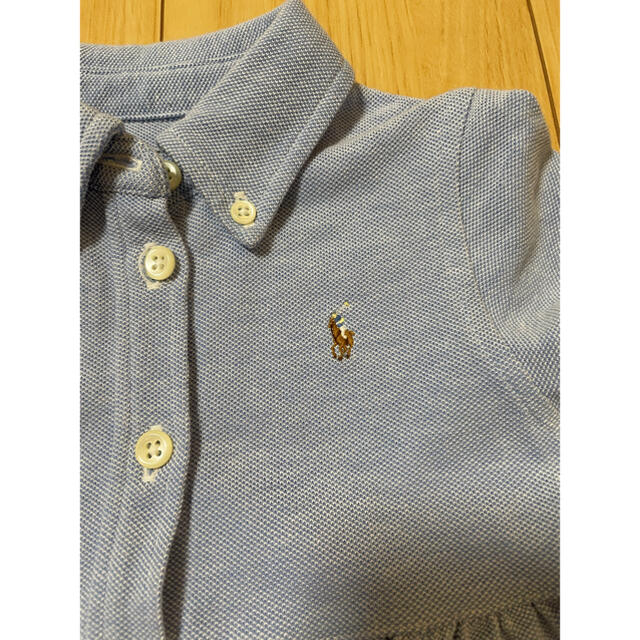 Ralph Lauren(ラルフローレン)のラルフローレン 水色　半袖ワンピース　90 キッズ/ベビー/マタニティのキッズ服女の子用(90cm~)(ワンピース)の商品写真