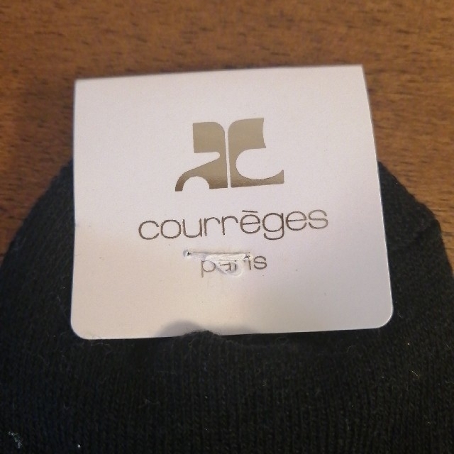 Courreges(クレージュ)のクレージュ 靴下 スニーカー丈 黒色 レディースのレッグウェア(ソックス)の商品写真