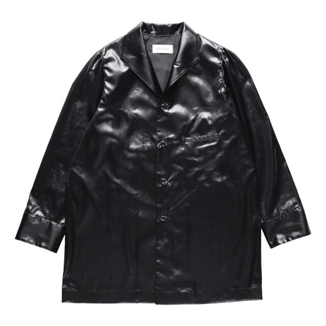 BELPER /GLOSSY WESTAN SHIRT（BLACK）シャツ/ブラウス(長袖/七分)