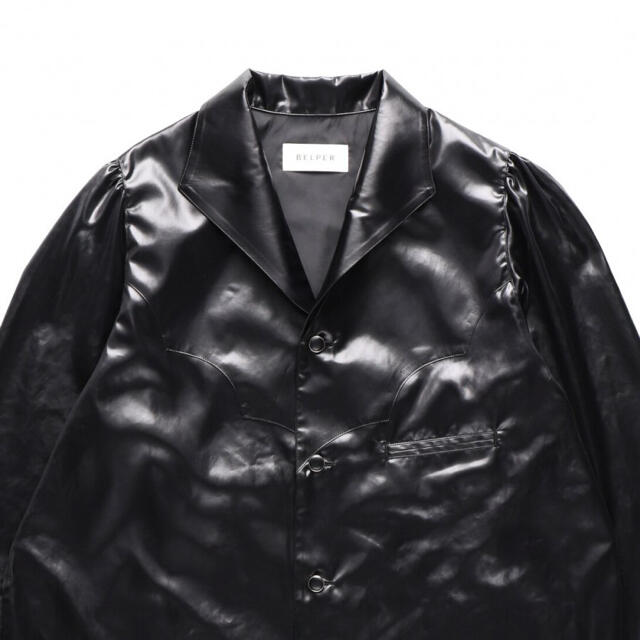 BELPER /GLOSSY WESTAN SHIRT（BLACK） レディースのトップス(シャツ/ブラウス(長袖/七分))の商品写真