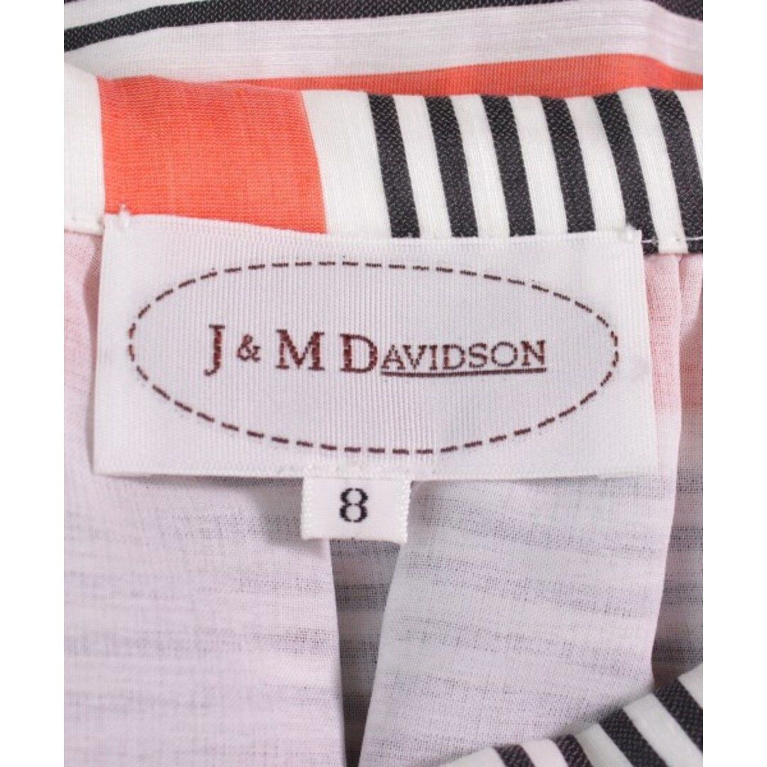 J&M DAVIDSON ひざ丈スカート 8(M位) 白x黒(チェック)