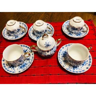 ノリタケ(Noritake)のゴールデンスターチャイナ　シュガーポット＆デミタスカップ＆ソーサ　コーヒーカップ(食器)