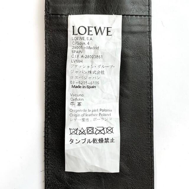 LOEWE - 未使用タグ付 LOEWE ロエベ ノーカラー レザーコート E2844の