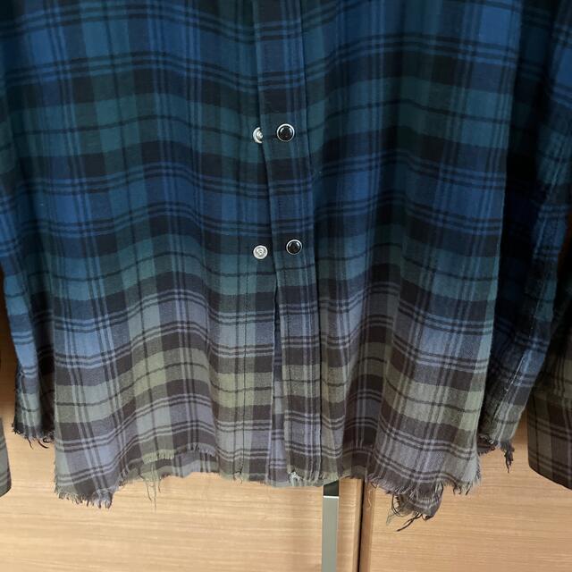 Saint Laurent(サンローラン)のsaint laurent ブリーチシャツ Sサイズ サンローラン グリーン メンズのトップス(シャツ)の商品写真