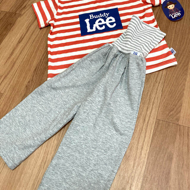 Lee(リー)の新品 buddy lee バディーリー 半袖 パジャマ 100 ボーダー ロゴ  キッズ/ベビー/マタニティのキッズ服女の子用(90cm~)(パジャマ)の商品写真