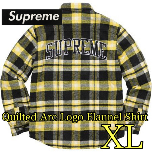 SUPREME. Quilted ARC Logo Flannel Shirt - ブルゾン