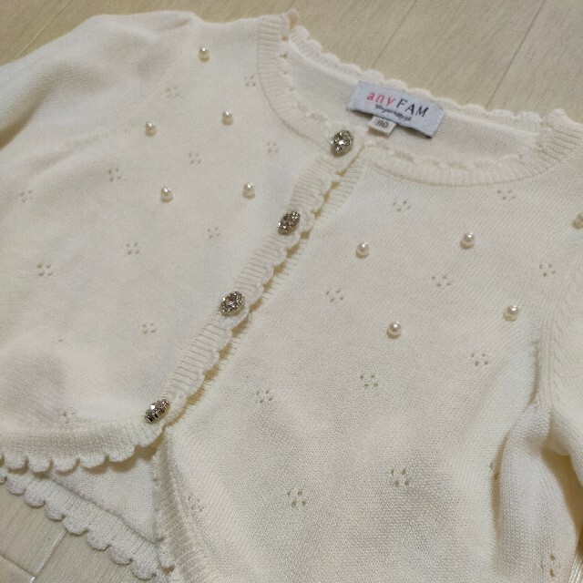 anyFAM(エニィファム)のanyfam  110cm　ボレロカーディガン キッズ/ベビー/マタニティのキッズ服女の子用(90cm~)(カーディガン)の商品写真