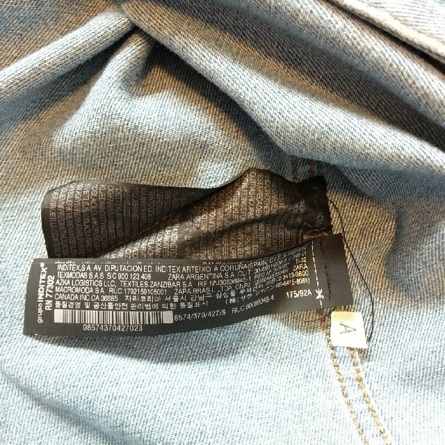 ZARA - ZARA メンズ ダメージデニムジャケット サイズSの通販 by
