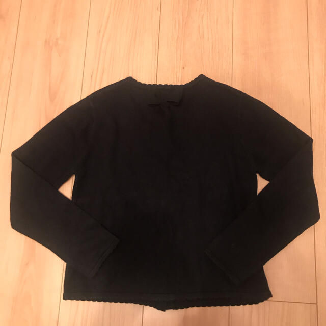 COMME CA ISM(コムサイズム)のCOMME CA ISM  カーディガン  黒　130 キッズ/ベビー/マタニティのキッズ服女の子用(90cm~)(カーディガン)の商品写真