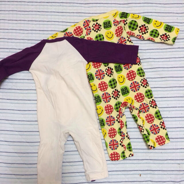 ニコちゃんロンパース2set キッズ/ベビー/マタニティのベビー服(~85cm)(ロンパース)の商品写真