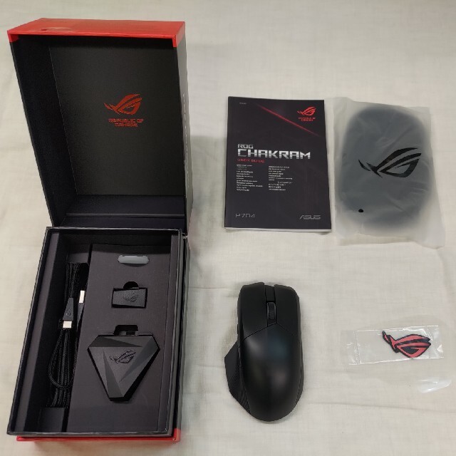 ASUS ワイヤレスゲーミングマウス ROG CHAKRAM Qi充電 - PC周辺機器